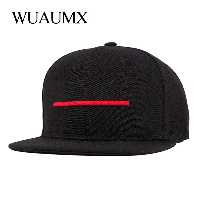 Wuaumx бренд Snapback шапки Для мужчин без каблука шляпе Для женщин Бейсбол шапки хип-хоп бейсболки, кепка с прямым козырьком,кепка женская, кепка мужская, шапка черная, шапка для подростка, мужские кепки