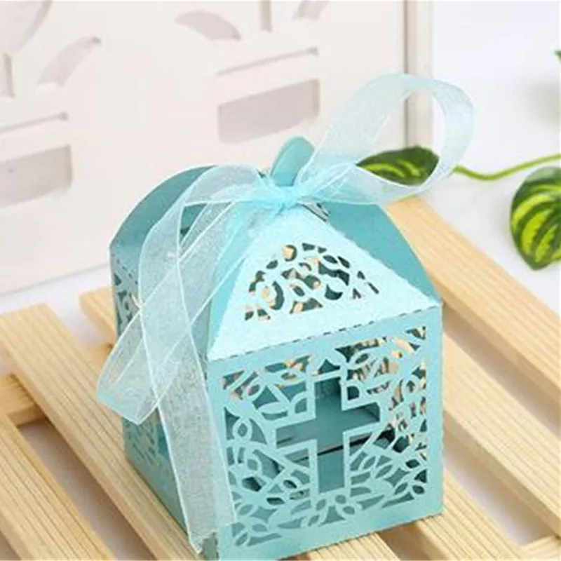 

10pcs Crossing Candy Boxes Angel Gift Box for Baby Shower Baptism Birthday First Communion Christening Wedding Decoration Table