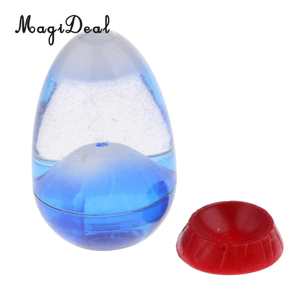 MagiDeal 1Pc Egg Volcano Eruption Liquid Hourglass Sand Timer for Bedroom Kitchen Home Decor Novelty Birthday Gift 3Colors