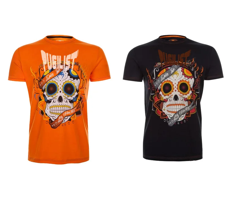 

S M L XL MMA Death of the holy spirit Short - sleeved T - shirt combat T - shirt training Thai boxing wear.