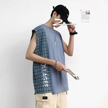 Мужской жилет без рукавов лето порт ветер тренд Свободный дикий жилет без рукавов Молодежная индивидуальность модный тренд мужская одежда