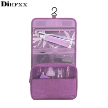 DIHFXX косметичка для путешествий, женская косметичка на молнии, сумка для макияжа из полиэстера, вместительный чехол для макияжа, сумка-Органайзер для хранения, сумка для ванной
