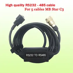 Топ Электрический RS 485-RS232 кабель для 5 кабели SD C3 мультиплексор легковых и грузовых автомобилей диагностический готов к работе для Бен-z