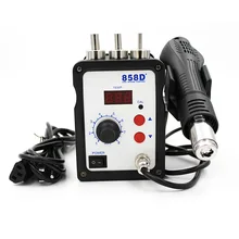 ЕС вилка 220 V 700 W 858D+ паяльная станция светодиодная цифровая паяльная станция Bga паяльная станция горячего воздуха(1
