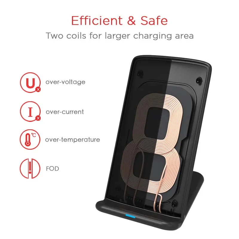 TANGGOOD Беспроводное зарядное устройство для iPhone X 8 Plus 10 Вт Qi быстрая Беспроводная