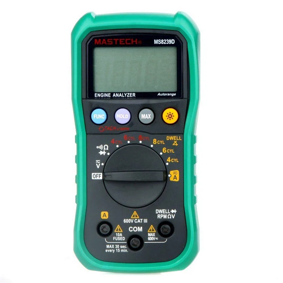 MASTECH MS8239D Digital Automotive Multimeter And Engine Analyzer Dwell Angle/ Speed 4CYL~8CYL Continuity Test | Инструменты