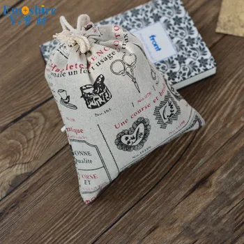 

Bundle Pockets Bag Cotton Linen Retro Pencil Bag Small Scissors Printing Jewelry Bag Key Pen Case Storage Bag for Girls B306