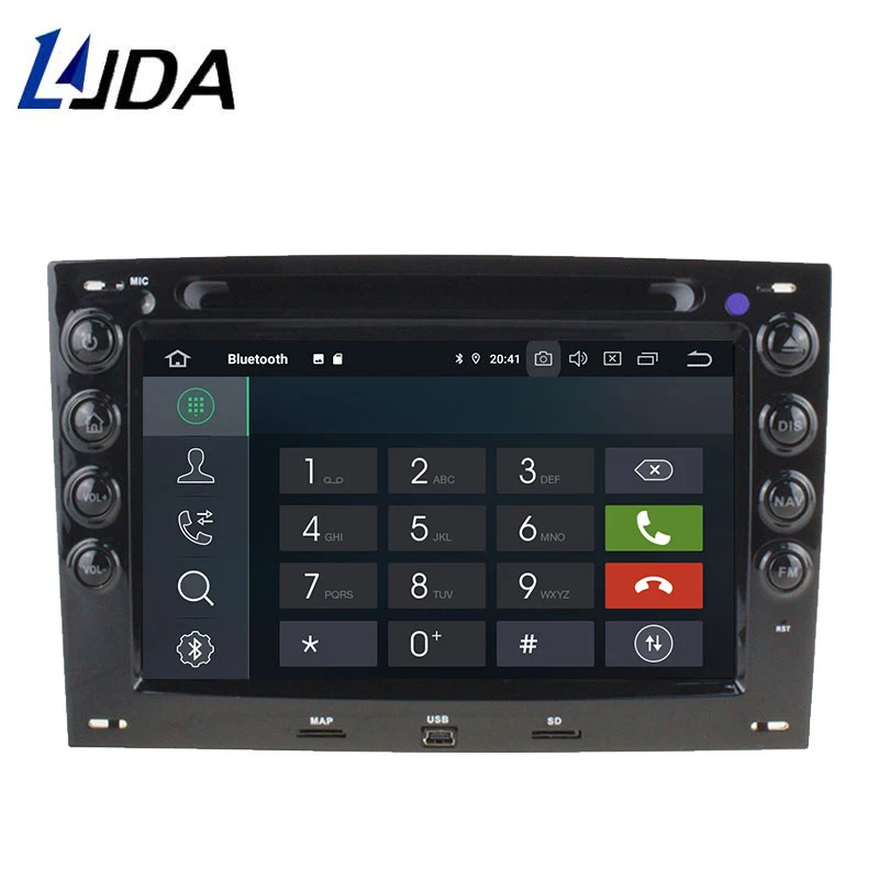 Автомагнитола LJDA 2 DIN Android 10 0 DVD GPS радио для Megane 2003 2004 2005 2006 2007 2008 2009 2010 4 Гб + 64 ГБ Wi Fi