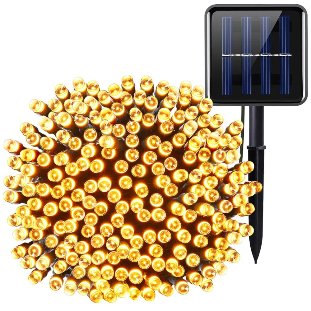 

AMIR Solar Powered 200 LED String Lights Holiday lighting Fairy Garland For Christmas Tree Wedding Party Decoration Waterproof