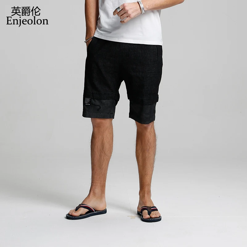 

Enjeolon 2019 Summer Casual Jeans Shorts Men Solid Pants Shorts Male Available Knee Length High Quality Casual Pants Jeans K6421