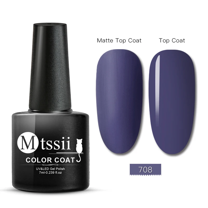 Mtssii 7ml Gel Nail Polish Matte Color Soak Off Matte Top Coat Nail Art Gel Varnish Manicure lacquer Semi Permanent Nail Gel - Color: FFW2661