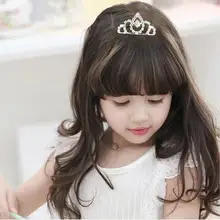 Прозрачный камень мини цветок Девушки Корона гребни тиары волос Свадебные Стразы Украшения для волос