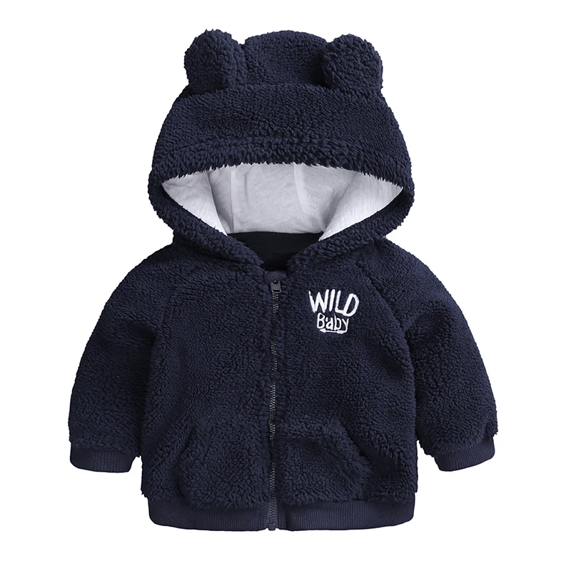 Baby Girl Jackets Autumn Winter Outerwear Cotton Garment Cartoon Hooded Coat for Baby Boy Clothing Kids Clothes 4 Colors Warm