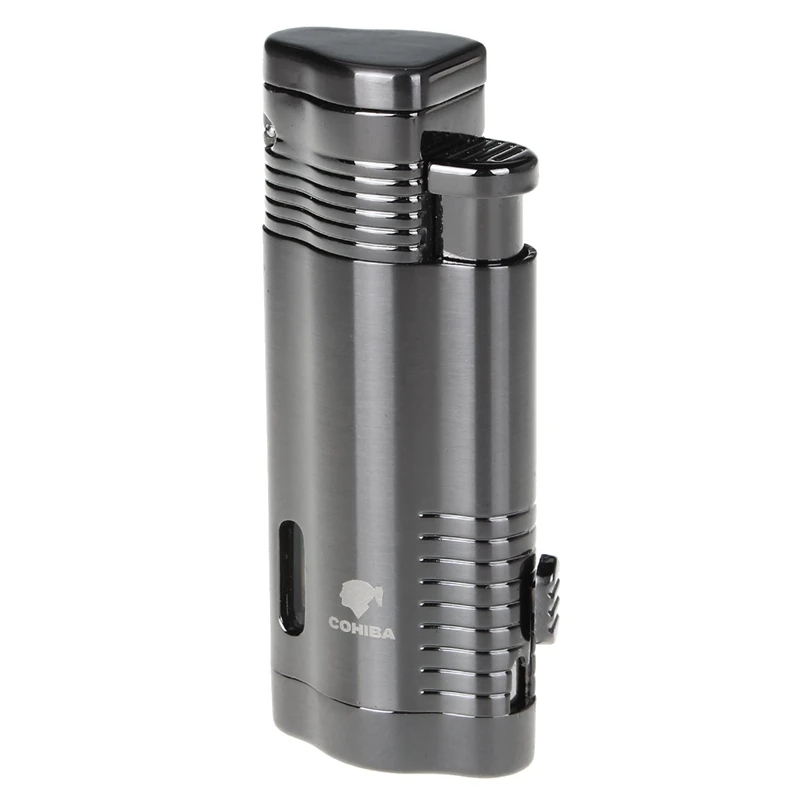 Jet Flame Lighter Gas Refillable Tank Lighter Cigar Outdoor Lighter Portable 