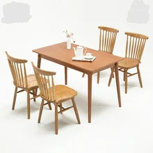 Наборы мебели для кафе мебель из массива дерева 4 шт. стульев+ один стол Наборы для кафе минималистичный современный хорошая цена высокого класса