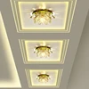 De cristal llevó la luz de techo 3W AC90-260V moderna lámpara LED de cristal pasillo luz lámpara de pasillo Hall iluminación de Lotus luces ► Foto 2/6