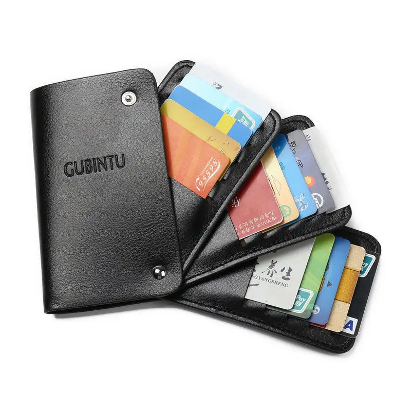 Unisex Slim ID Credit Card Holder PU Leather Business Name Credit ID Card Holder Pocket Case Rotatable Wallet For Men Women Unisex Slim ID Credit Card Holder PU Leather Business Name Credit ID Card Holder Pocket Case Rotatable Wallet For Men Women