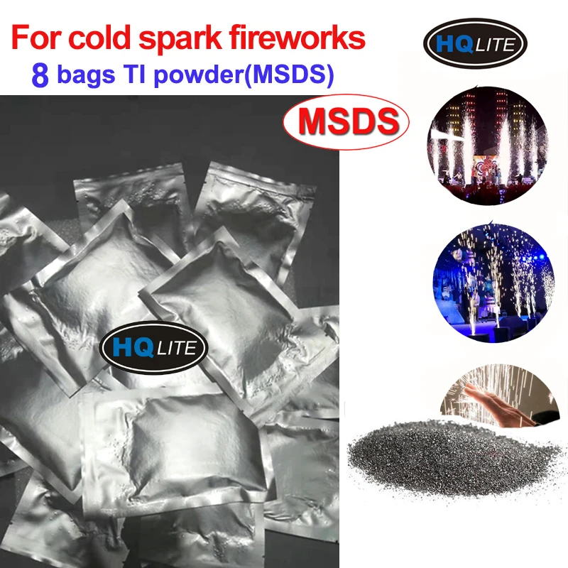8 мешков Ti Powder 200 г/пакет MSDS безопасная фотовспышка для свадьбы с эффектом
