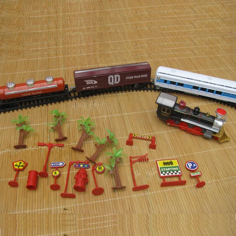 Игрушечный поезд электрические модели игрушек железнодорожная дорожка 1: 87 Классические собранные игрушки для детей рельсы для поезда и железной дороги 41 шт./компл