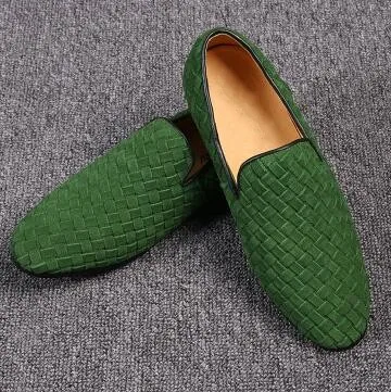Горох Обувь ручной плетеные ткань плоский каблук Для мужчин Лоферы для вождения автомобиля весенние лодки - Цвет: 3