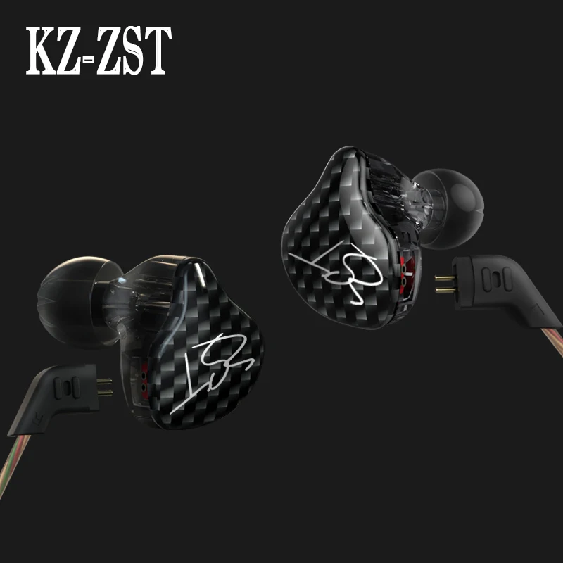 

High Quality KZ ZST in Ear Earphone Balanced Armature With Dynamic Headset BA Driver Noise Cancelling Headset With Mic None Mic