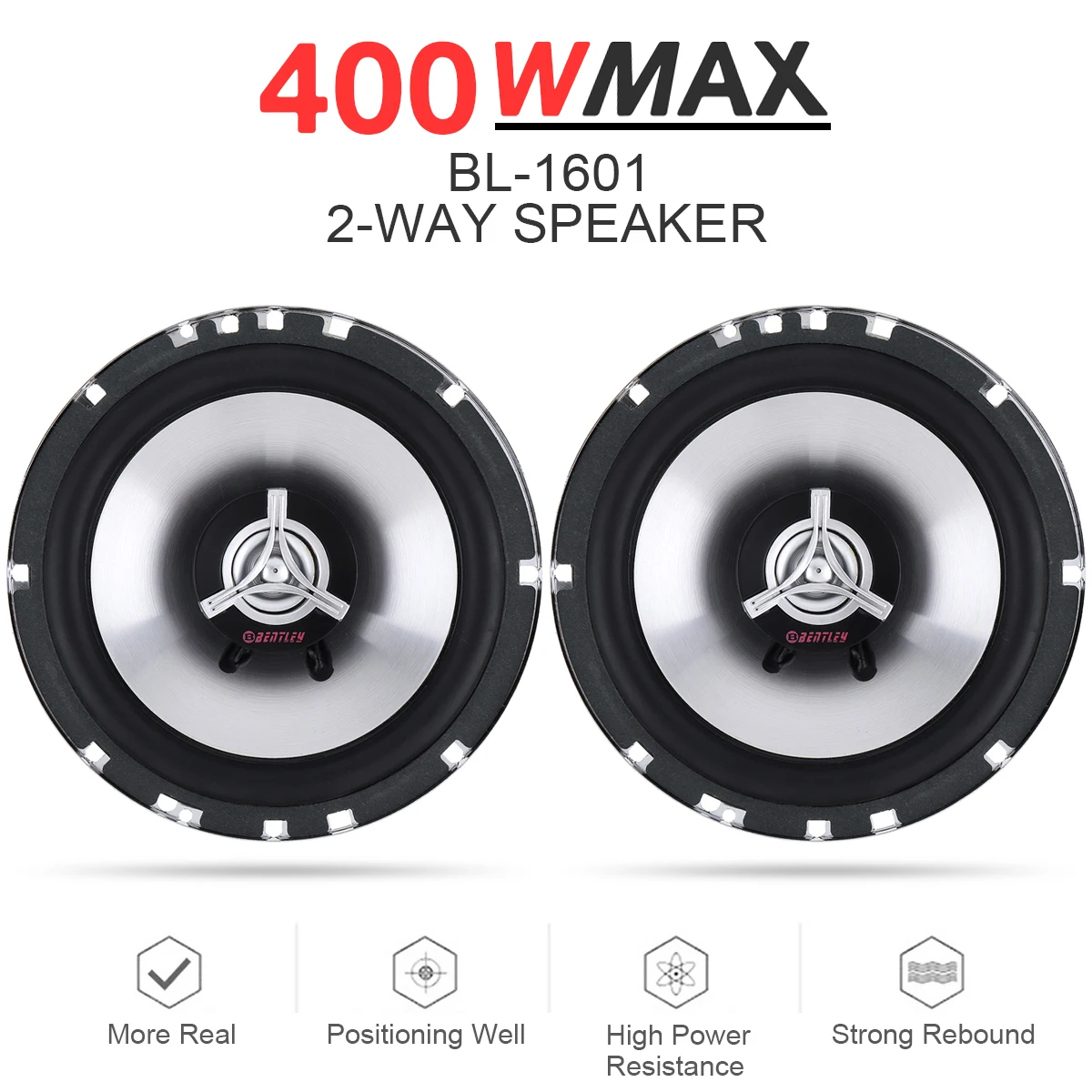 

2pcs 6.5 Inch 400W Car Coaxial Speaker Auto Audio Music Stereo Loundspeaker Full Range Frequency Hifi Speaker Car Lound speaker