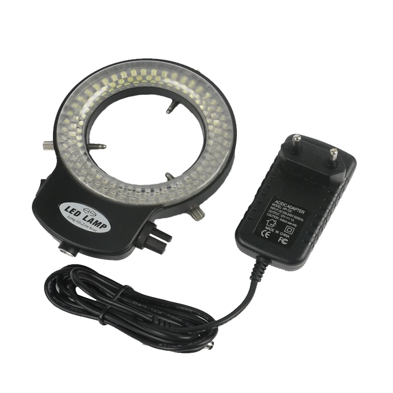 Регулируемый 144 шт. светодиодный кольцевой светильник-осветитель лампа для промышленного стерео микроскопа цифровая камера Лупа EU US AU переходник