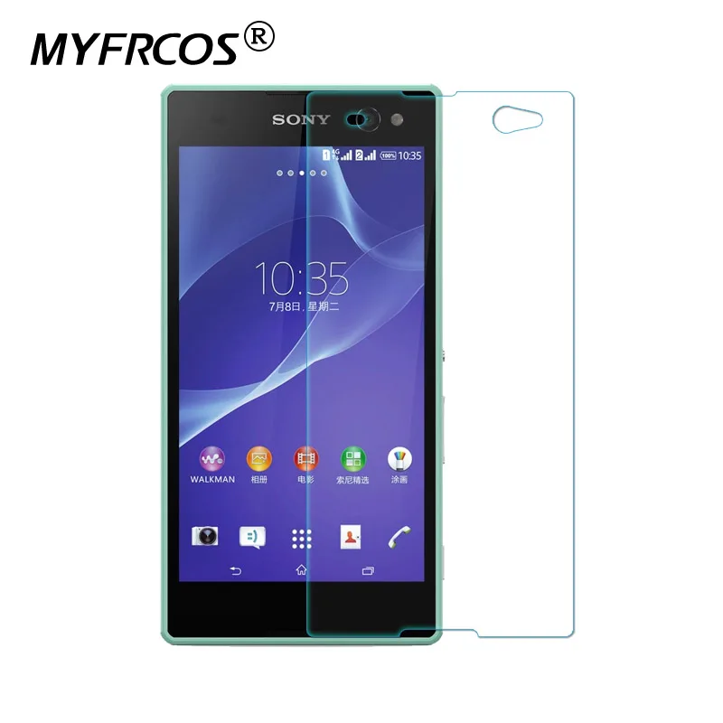Для Sony Xperia C3 стекло закаленное для Experia D2533 D2502 S55t S55u защита экрана C 3 пленка 9H |