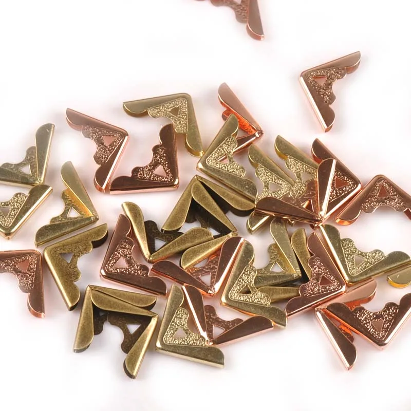 Description Picture 6 of item50Pcs Mixed Books Corner Diy Metal Photo Albums Menus Folders17x17x2.5mm Corners Protectors For Scrapbooking Accessories C2201