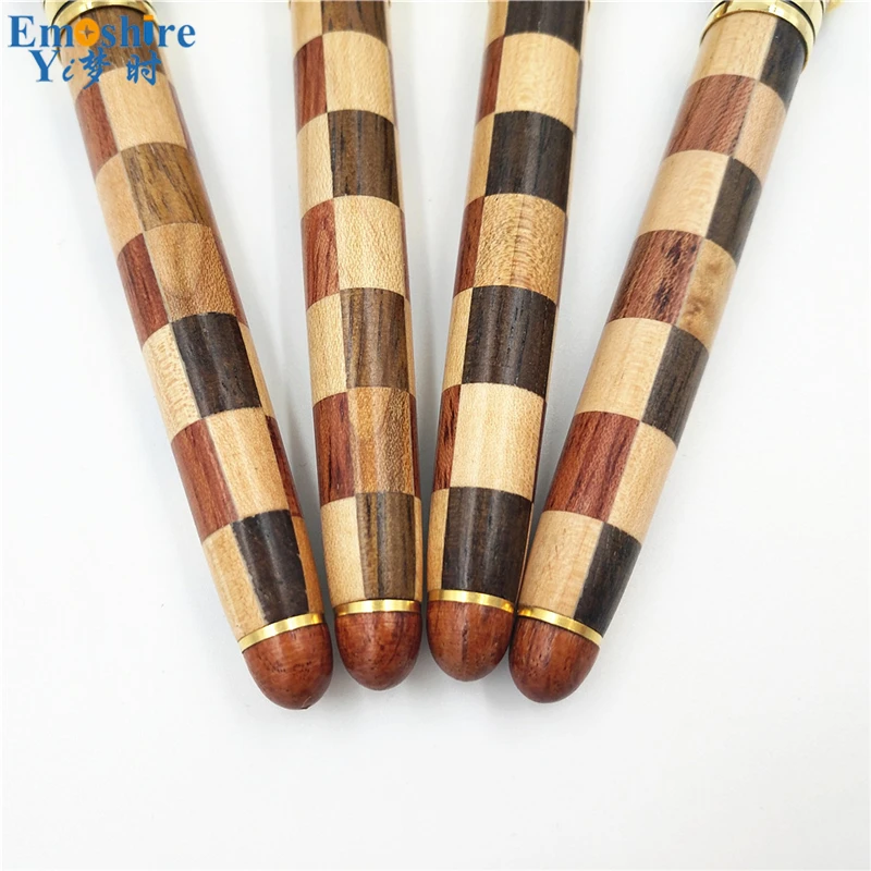 Emoshire Mosaic Signature Pen Fine Set Mahogany Gel Pen Campus Chinese Style Creative Gift Customization (1)