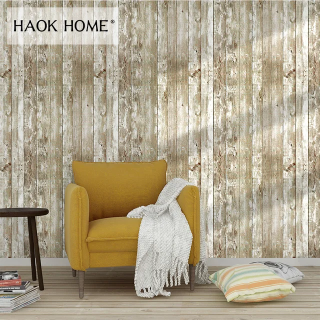 Rustic 3d Wood Wallpaper Roll 0 45m X 6m Peel And Stick Wall Decor