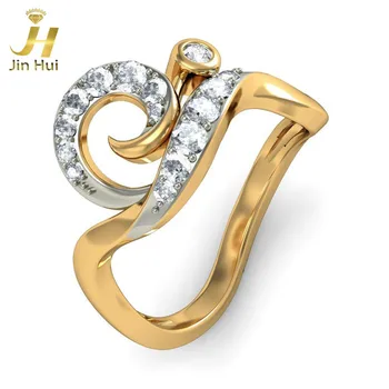 

Jinhui Women The Ivy Ring Solid 18K Yellow 750 Gold 0.341CT Natural Diamond Jewelry Free Engraving