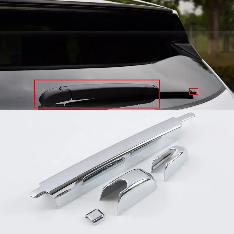 For Jaguar E Pace 2017 2018 2019 ABS Chrome Rear Window Wiper Blades Cover Trim 4pcs Car Styling