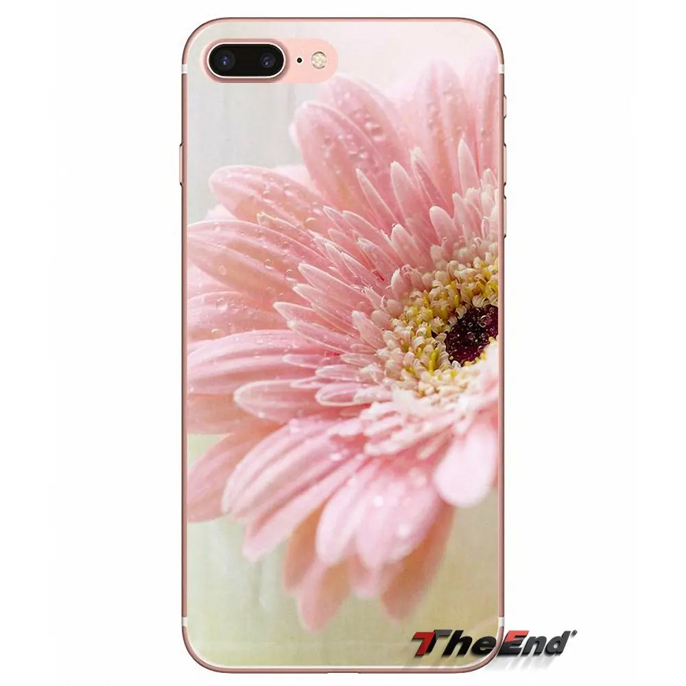 Для Xiaomi Redmi 4 3 3S Pro Mi3 Mi4 Mi4i Mi4C Mi5 Mi5S Mi Max Note 2 Gerbera розовый цветочный силиконовый чехол