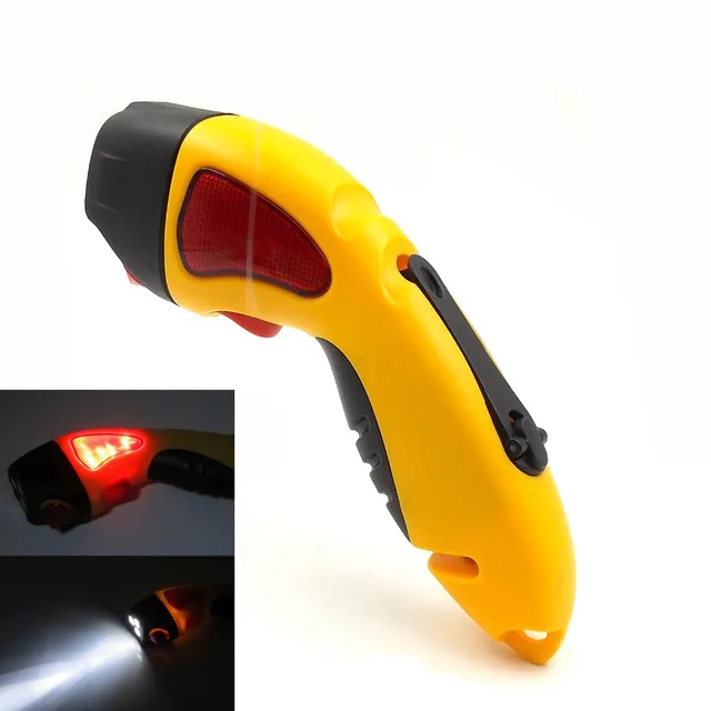 Waterproof Emergency Crank Flashlight with Wind Up Rechargeable LED