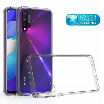 

30pcs/lot For Huawei P20 Lite 2019 Crystal Clear Acrylic Cover Shockproof TPU + PC Hard Case For Huawei Nove 5 Nova 5i