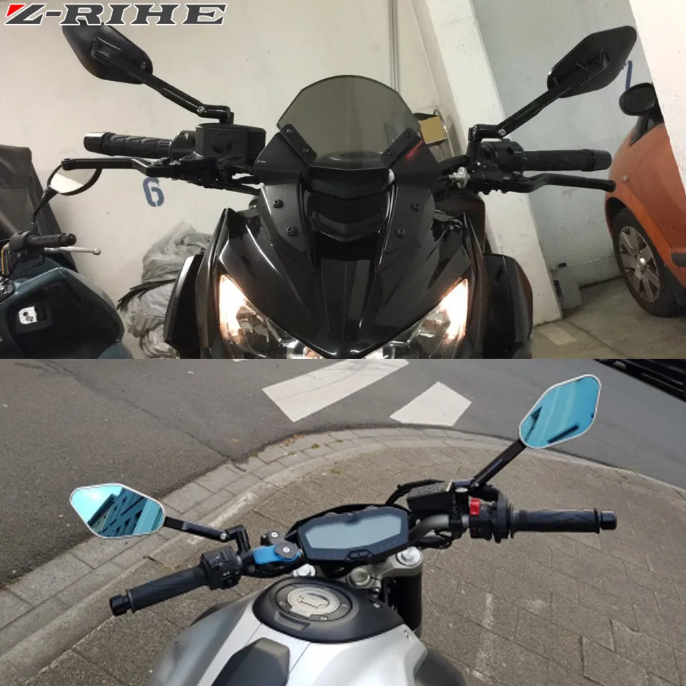 Алюминиевые зеркала заднего вида мотоцикла с ЧПУ для Kawasaki Z900 Z 900 Z750 Z650 Z250 Z300 ER 6N NINJA