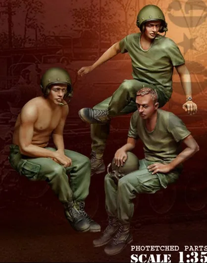 1/35 весы вьетнамские войны американская армейская танкер 3 человека Миниатюрные