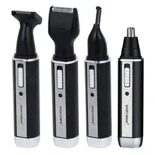 4 предмета в одном Перезаряжаемые Нос волос триммер для носа триммер для мужчин уха Уход за кожей лица Бровей Удаление волос из носа бровей Триммер для носа волос Бритва