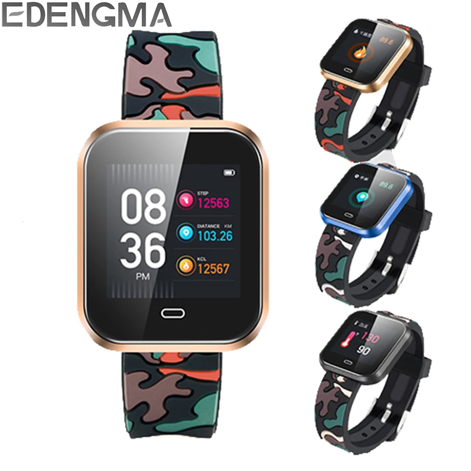 Smart Bracelet CD16 Camouflage Wristband with Bluetooth Heart Rate Monitor Sleep Monitor Call Reminder for Android iOS Phone