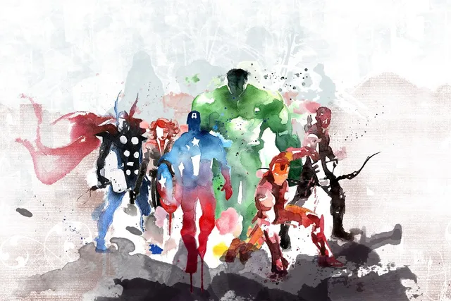 The Avengers Iron Man Captain America Thor Hulk Black Widow Hawkeye Movie Poster Print 24