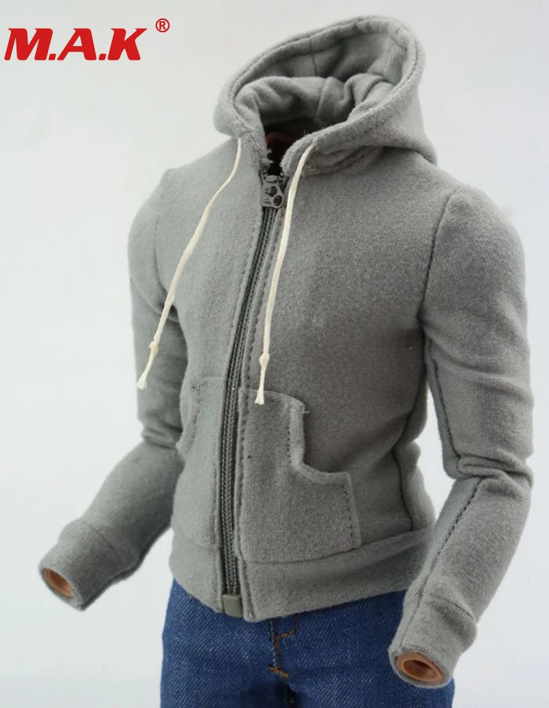 1//6 Scale Clothes Black Sports Hoodies for 12 inch Male Doll /& Action Figure