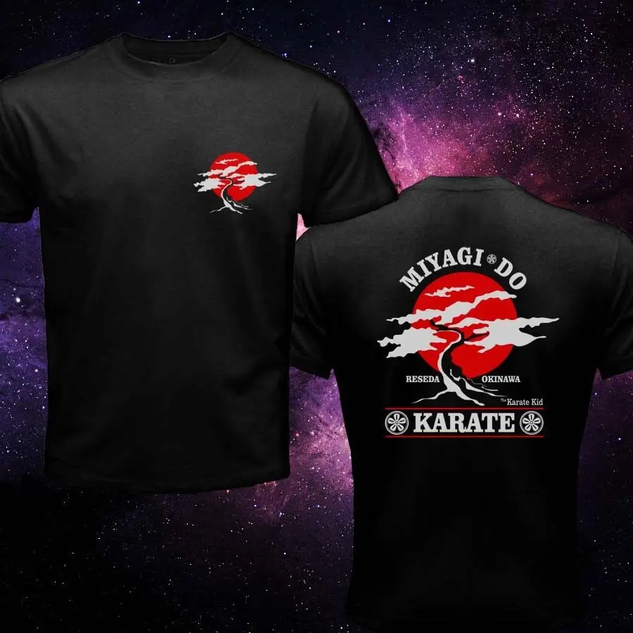 

2019 Fashion Double Side Miyagi Do Inspired Karate Kid Japanese Kung Fu Martial Arts Pat Morita T-Shirt Unisex Tee