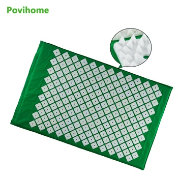 

New Quadrangle Spikes Yoga Acupressure Mat Massage Cushion for Body Relaxation Pain Relieve Points Green Free Fhipping C1189