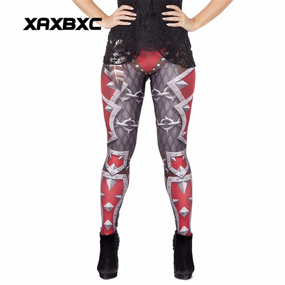 

New Arrival 1472 Sexy Girl WOW Game Alliance Shield Chain Horde Printed Elastic Fitness Polyester Workout Women Leggings Pants
