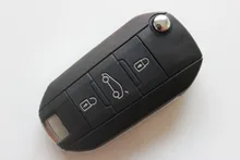 3 Botões Virar Modificado Folding Remoto Chave Shell Case Capa Em Branco Apto Para Citroen C4 C5 Lâmina Sem Ranhura