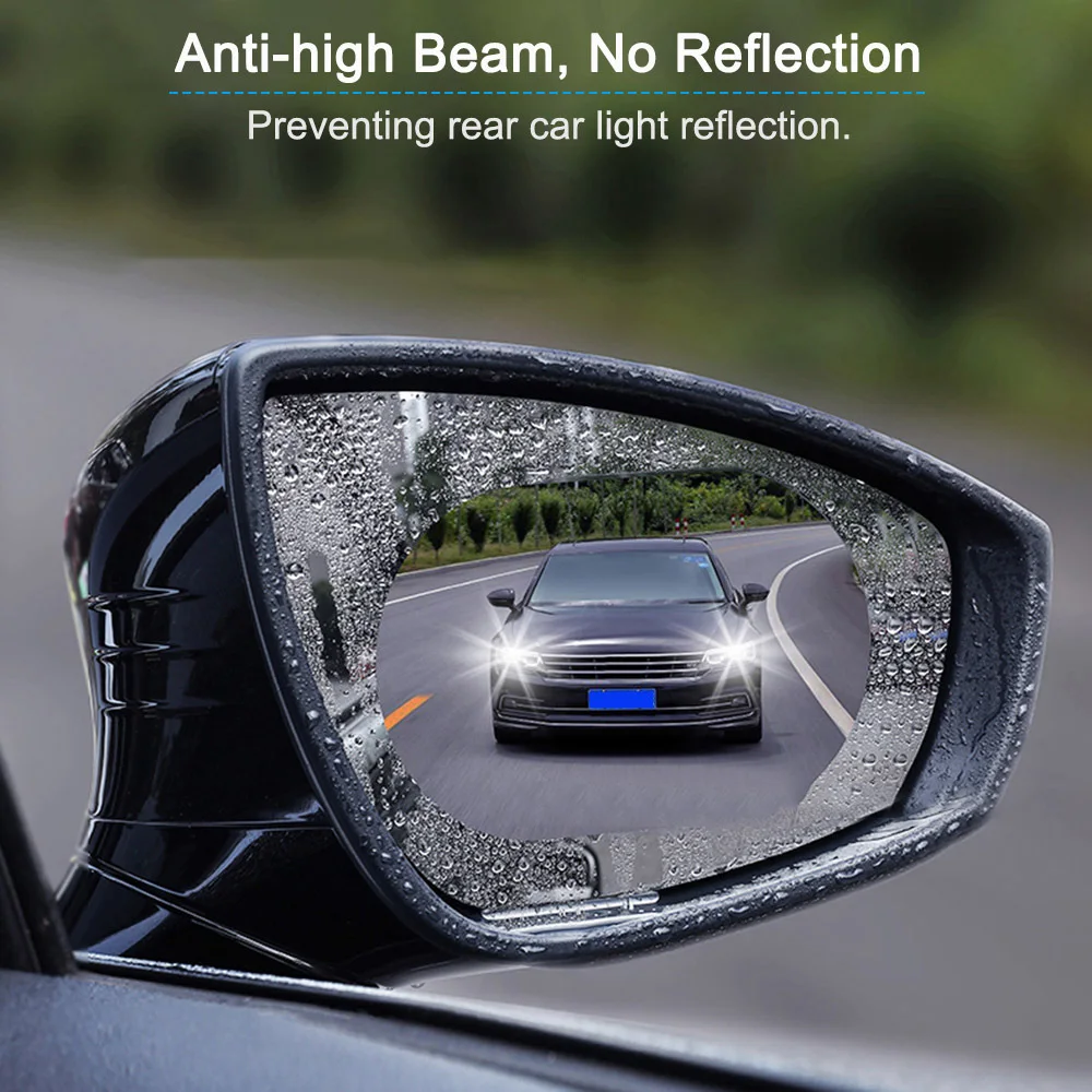 

1 Pair Car Rearview Mirror Rainproof Film 14.5*10cm Rainproof Anti-fog Mirror Clear Film Universal Car Mirror Protective Film