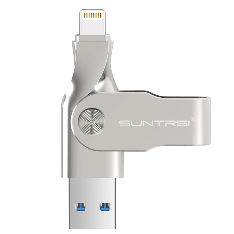  Suntrsi USB Flash Drive for iphone 6 7 ipad MFI Pendrive 64GB USB Stick 32GB Pen Drive USB 3.0 Ligh