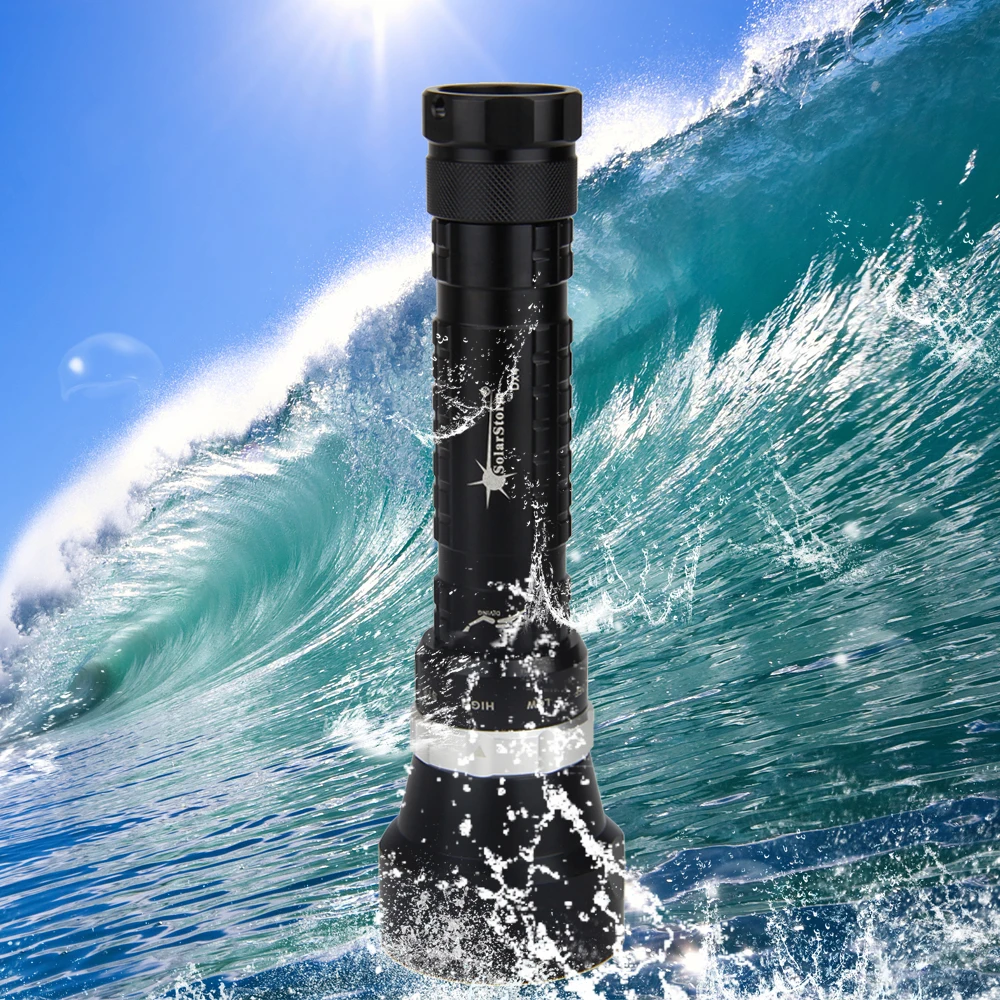 

New 6000Lm 4x XML L2 LED Scuba Diving Flashlight Torch Lamp Waterproof 100M