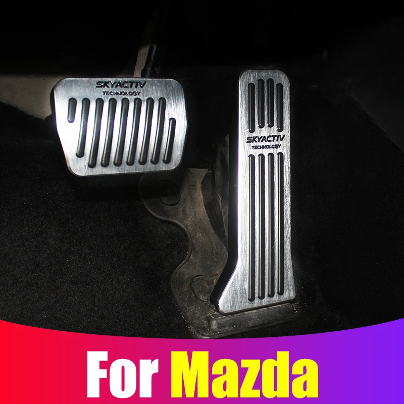 

Car Accelerator Gas Pedal Brake Pedal Footrest Pedal Plate Cover AT For Mazda 3 6 CX-5 CX5 CX-3 2017 2018 CX-8 CX-9 Axela ATENZA